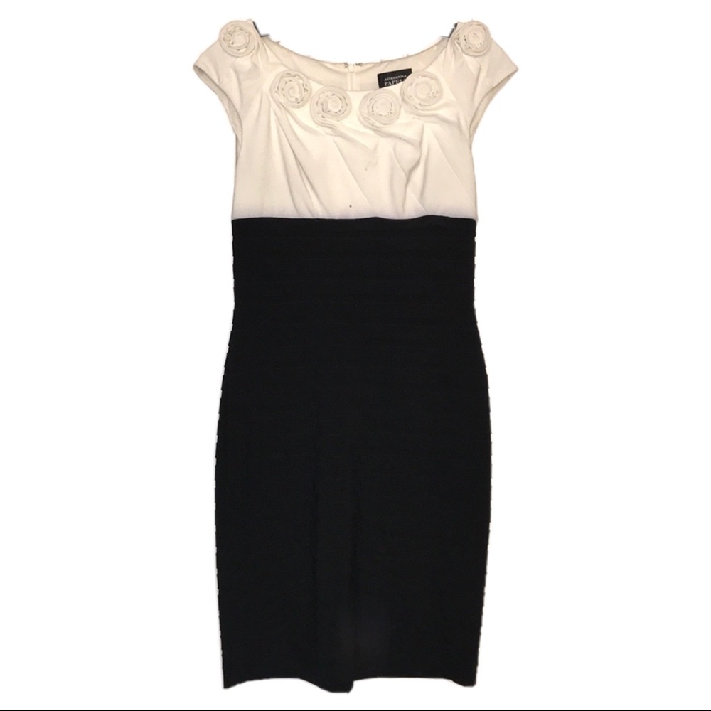 Black and White Adrianna Papell Dress Size 8